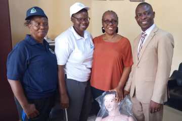 Sam Maris varsity donates mannequin to FMC Owo